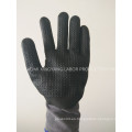 15g de nilón de nylon Nitrilo espuma recubierto con puntos, guantes de trabajo de seguridad (N6016)